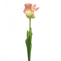 Sztuczny kwiat, papuga tulipan różowy, wiosenny kwiat 63cm