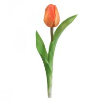 Sztuczny kwiat Tulip Orange Real Touch wiosenny kwiat W21cm