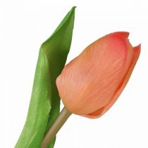 Produkt Sztuczny kwiat Tulip Peach Real Touch wiosenny kwiat W21cm