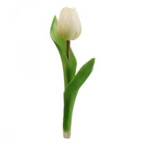 Produkt Sztuczny Tulipan Biały Prawdziwy W dotyku Wiosenny Kwiat W21cm