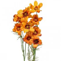 Kwiaty sztuczne Cosmea Pomarańczowy kosz na biżuterię W51cm 3szt