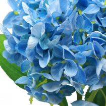 Produkt Ozdoba ze sztucznych kwiatów hortensja sztuczna niebieska 69cm