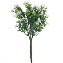Dekoracja ze sztucznych kwiatów sztuczny bukiet kwiatów roślina lodowa biała 26cm