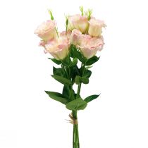 Produkt Kwiaty sztuczne Eustoma Lisianthus różowy kremowy 52cm 5 szt