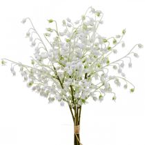 Sztuczne kwiaty, sztuczne konwalie dekoracja biała 38cm 5szt