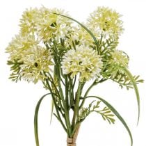 Kwiaty sztuczne białe allium dekoracja cebule ozdobne 34cm 3szt w pęczku