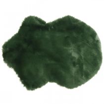 Produkt Dekoracyjny dywanik futrzany w kolorze zielonym ze sztucznego futra 55×38cm