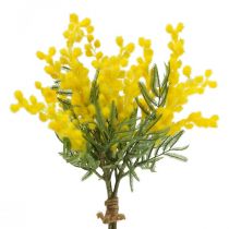 Roślina sztuczna, akacja srebrna, deco mimoza żółta, 39cm 3szt