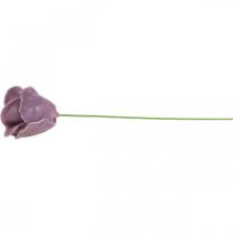 Produkt Sztuczne róże liliowe róże woskowe Róże dekoracyjne wosk Ø6cm 18 szt