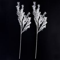 Produkt Sztuczna gałązka matowa dekoracyjna zimowa ozdoba biała 78cm 2szt