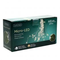 Produkt Wiązka światła LED do wewnątrz i na zewnątrz 640 1,9 m srebrny/ciepła biel