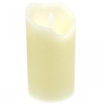 Świeca LED Prawdziwy Wosk Kremowy Na Baterie Z Timerem H13cm