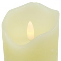 Świeca LED Prawdziwy Wosk Kremowy Na Baterie Z Timerem H13cm