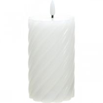 Świeca LED z timerem biała ciepła biel prawdziwy wosk Ø7,5 cm wys. 15 cm