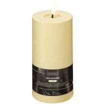 Produkt Świeca LED z timerem Zielono-beżowa Zewnętrzna Ø7,5cm W18cm