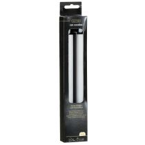 Produkt Świece LED Białe świece stożkowe Wosk Ciepła biel 24,5 cm 2 szt.