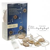 Produkt Bajkowe lampki LED wewnątrz lampek choinkowych drewniane krążki dł. 120 cm