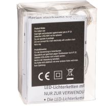 Produkt Lampki choinkowe zasilane bateriami do użytku wewnątrz pomieszczeń, ciepła biel, 10 diod LED, długość 1 m, 6 sztuk