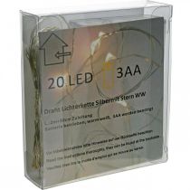 Produkt Lampki choinkowe LED, 20 żarówek, zasilane bateriami, 2 m, ciepła biel, 6 sztuk