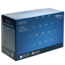 Produkt Siatka świetlna LED 384 ciepła biel 3m x 3m do użytku zewnętrznego