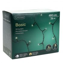 Produkt Łańcuch świetlny LED ryż na zewnątrz 480 36m czarny/ciepły biały