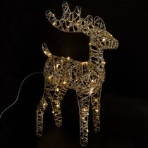 Produkt Metalowa dekoracja świąteczna LED Renifer do wnętrz, złota, wys. 40 cm
