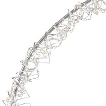 Produkt Pierścień LED metalowy dekoracyjny do zawieszenia srebrny ciepły biały 30cm