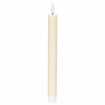 Produkt Świeca stożkowa LED w kolorze białym z ciepłym białym światłem, 24 cm, z timerem, 2 sztuki