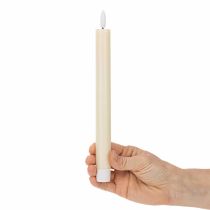 Produkt Świeca stożkowa LED w kolorze białym z ciepłym białym światłem, 24 cm, z timerem, 2 sztuki
