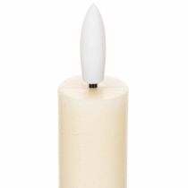 Produkt Świeca stożkowa LED w kolorze białym z ciepłym białym światłem, 24 cm, z timerem, 2 sztuki
