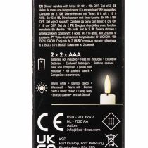 Produkt Świeca stożkowa LED, czerwona z ciepłym białym światłem, 24 cm, 2 sztuki