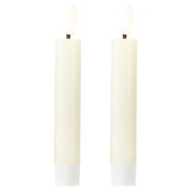 Produkt Świeca LED kremowa ciepła biała wosk naturalny wys. 14,5 cm 2 sztuki