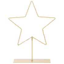 Produkt Gwiazda z 50 diodami LED, metalowa dekoracja stołu, zasilana bateriami, do użytku wewnątrz pomieszczeń, 33 cm