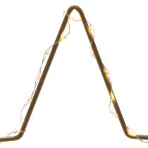 Produkt Gwiazda z 50 diodami LED, metalowa dekoracja stołu, zasilana bateriami, do użytku wewnątrz pomieszczeń, 33 cm