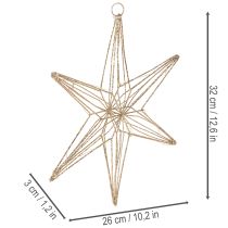 Produkt Dekoracyjna gwiazda LED z drutu do zawieszenia, do użytku wewnątrz pomieszczeń, 32 cm