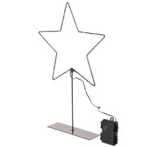 Produkt Gwiazda LED z pojemnikiem na baterie na stojaku na parapet i stół 46cm