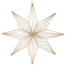 Produkt Gwiazda dekoracyjna LED z drutu do zawieszenia, do użytku wewnątrz pomieszczeń, zasilana bateriami, 51 cm