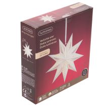 Produkt Dekoracja świąteczna LED Gwiazda Bożonarodzeniowa do powieszenia, ciepła biel, do wnętrz, 38 cm