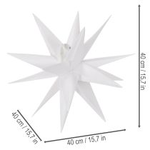 Produkt Dekoracyjna gwiazda LED, ciepła biel, zewnętrzna, z timerem, 40 cm