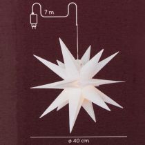 Produkt Dekoracyjna gwiazda LED, ciepła biel, zewnętrzna, z timerem, 40 cm