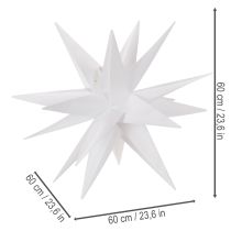 Produkt Gwiazda świąteczna LED, ciepła, biała, z timerem, zewnętrzna, 60 cm
