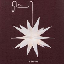 Produkt Gwiazda świąteczna LED, ciepła, biała, z timerem, zewnętrzna, 60 cm