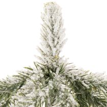 Produkt Sztuczna roślina ze śniegiem, choinka LED w worku jutowym, zasilana bateriami, do użytku wewnątrz pomieszczeń, 50 cm