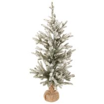 Produkt Sztuczna choinka ze śniegiem w worku jutowym, 40 diod LED, do użytku wewnątrz, 85 cm