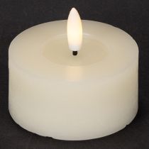 Produkt Podgrzewacz LED, ciepła biel, efekt migotania i timer, prawdziwy wosk, zasilany bateriami, 7 cm, 2 sztuki