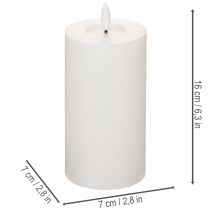 Produkt Świeca słupkowa LED, migocząca, z timerem, Ø7cm, 16cm