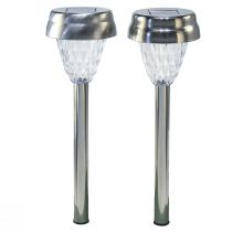 Produkt Lampy ogrodowe LED solarne z timerem ciepła biel W35cm 4 szt