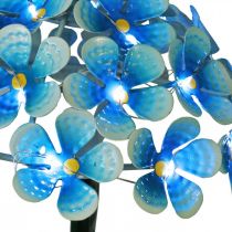 Chryzantema LED, dekoracja świetlna do ogrodu, dekoracja metalowa niebieska L55cm Ø15cm