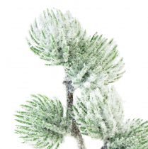 Produkt Sztuczna gałązka modrzewia zielona ozdobna gałązka ze śniegiem L25cm