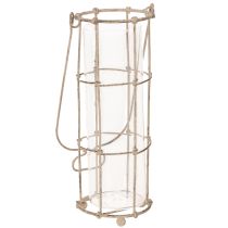 Produkt Latarnia ogrodowa, metalowa lampa wiatrowa Ø8,5cm H23/18,5/14,5cm zestaw 3-częściowy